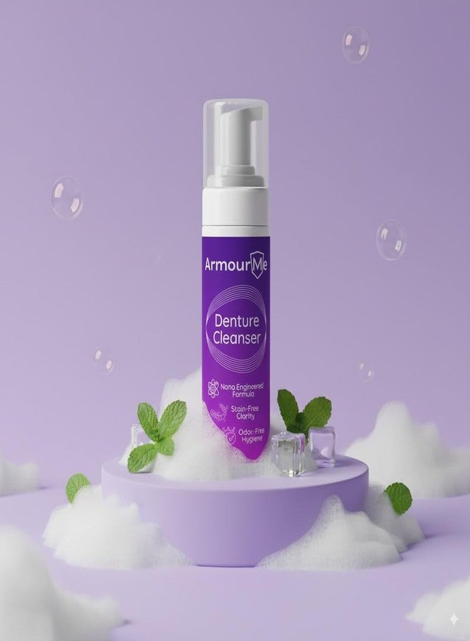 ArmourMe Denture Cleanser Foam | Nano Engineered for Stain-Free Clarity & Deep Clean | Antibacterial Formula for Dentures cleaning | Oral Foam for denture Cleaner. (100 ML) - Image 5